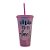 Copo com Tampa e Canudo Rosa - Mãe Eu Te Amo - 600ml - 1 unidade - Rizzo - Imagem 1