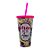 Copo com Tampa e Canudo Amarelo - Mãe Eu Te Amo - 600ml - 1 unidade - Rizzo - Imagem 1