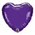 Balão de Festa Metalizado 18" 45cm - Coração Roxo Quartzo - 1 unidade - Qualatex Outlet - Rizzo - Imagem 1