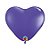 Balão de Festa Látex Liso - Coração Roxo Quartzo - 6" 15cm - 100 unidades - Qualatex Outlet - Rizzo - Imagem 1