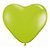 Balão de Festa Látex Liso - Coração Verde Lima - 6" 15cm - 100 unidades - Qualatex Outlet - Rizzo - Imagem 1