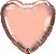 Balão de Festa Microfoil 18" 45cm - Coração Rose Gold Metalizado - 01 Unidade - Qualatex - Rizzo Balões - Imagem 1