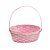 Cesta de Bambu com Alça Dobrável - Rosa - 24cm - 1 unidade - Cromus - Rizzo - Imagem 1