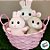 Cesta de Bambu Oval - Rosa - 23cm - 1 unidade - Cromus - Rizzo - Imagem 4