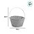 Cesta de Bambu com Alça Dobrável Redonda - Rosa - 28cm - 1 unidade - Cromus - Rizzo - Imagem 2