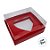 Caixa Para Doce Com Visor De Coração - 20,5x17x6,5cm - Vermelho  - 5 unidades - Rizzo - Imagem 2