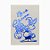 Etiqueta De Páscoa Azul "Coelho Segurando Ovo" - 4cm - 100 unidades - Rizzo - Imagem 1