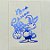 Etiqueta De Páscoa Azul "Coelho Segurando Ovo" - 4cm - 100 unidades - Rizzo - Imagem 2