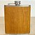 Cantil Inox com Couro Claro de Bolso para Whisky - 175ml - 1 unidade - Rizzo - Imagem 1