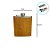 Cantil Inox com Couro Claro de Bolso para Whisky - 175ml - 1 unidade - Rizzo - Imagem 4