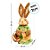 Decoração de Páscoa Coelha de Palha Vestido Verde e Cesto - 34cm - 1 unidade - Rizzo - Imagem 3