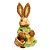 Decoração de Páscoa Coelha de Palha Vestido Verde e Cesto - 34cm - 1 unidade - Rizzo - Imagem 4
