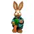 Decoração de Páscoa Coelho de Palha com Terno e Cenoura - 34cm - 1 unidade - Rizzo - Imagem 4