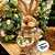 Decoração de Páscoa Coelha de Palha Vestido Xadrez com Cesto - 34cm - 1 unidade - Rizzo - Imagem 2