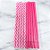 Canudo De Plástico - Rosa e Branco - 19cm - 10 unidades - Cromus - Rizzo - Imagem 1