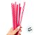 Canudo De Plástico - Rosa e Branco - 19cm - 10 unidades - Cromus - Rizzo - Imagem 2