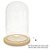 Cúpula Redoma de Vidro Decorativa 12x20cm - Base Madeira Clara - 1 unidade - Rizzo - Imagem 5