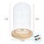 Cúpula Redoma de Vidro Decorativa 9x15cm - Base Madeira Clara - 1 unidade - Rizzo - Imagem 7