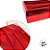 Caixa Mini Champanhe e Taça (22,5cm x 19cm x 6,2cm) Vermelho - 5 unidades - ASSK - Rizzo - Imagem 5