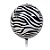 Balão de Festa Microfoil 22'' 55cm - Zebra - 1 unidade - Rizzo - Imagem 4