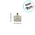 Frasco para Perfumaria de Vidro Retangular - Dublin Transparente com Rolha Dourada- 350ml  - 1 unidade - Rizzo - Imagem 4