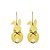 Tags de Páscoa Coelho Madeira Amarelo com Pompom - 2 unidades - Cromus - Rizzo - Imagem 1
