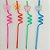 Canudo Espiral Rigido Colorido - Borboleta - 27cm - 4 unidades - Rizzo - Imagem 1