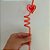 Canudo Espiral Rigido Vermelho - Coração - 27cm - 4 unidades - Rizzo - Imagem 3