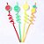 Canudo Espiral Rigido Colorido - Frutas - 27cm - 4 unidades - Rizzo - Imagem 1
