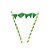 Topo de Bolo - Bandeirola Verde e Branco - 20cm - 1 unidade - Miss Embalagens - Rizzo - Imagem 1