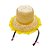 Chapéu de Palha de Renda com Trança - Amarelo com Trança Marrom - 1 unidade - Rizzo - Imagem 1