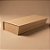 Caixa de Papel Rígido para Garrafa Retangular com Imã - Kraft - 33x8,5cm - 1 unidade - Cromus - Rizzo - Imagem 1