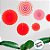 Leque Decorativo de Papel - Vermelho e Branco - 6 unidades - Rizzo - Imagem 4