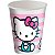 Copo de Papel - Hello Kitty Rosa 180ml - 8 unidades - Festcolor - Rizzo - Imagem 1