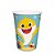 Copo de Papel Festa Baby Shark 240ml - 8 unidades - Cromus - Rizzo Festas - Imagem 1