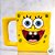 Enfeite Bob Esponja de Cerâmica - 11x14cm - 1 unidade - Rizzo - Imagem 1