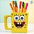 Enfeite Bob Esponja de Cerâmica - 11x14cm - 1 unidade - Rizzo - Imagem 2