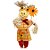 Enfeite Decorativo De Festa Junina Espantalha em Pé Segurando Girassol - 41,5cm - 1 unidade - Rizzo - Imagem 3