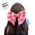 Enfeite de Cabelo Laço Pequeno Xadrez - Rosa e Branco - 13x20cm - 1 unidade - Rizzo - Imagem 3
