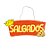 Placa De Sinalização Em MDF Salgados De Festa Junina - Laranja - 30x11,5cm - 1 unidade - Rizzo - Imagem 2