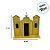 Igreja em MDF De Festa Junina - Amarelo - 21x20cm - 1 unidade - Rizzo - Imagem 2