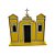 Igreja em MDF De Festa Junina - Amarelo - 21x20cm - 1 unidade - Rizzo - Imagem 3