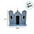 Igreja em MDF De Festa Junina - Azul Claro - 21x20cm - 1 unidade - Rizzo - Imagem 2