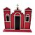 Igreja em MDF De Festa Junina - Vermelho - 21x20cm - 1 unidade - Rizzo - Imagem 3