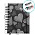 Agenda Permanente Preto com Corações Coloridos - 160 Folhas - 13x15,1cm - 1 unidade - Rizzo - Imagem 2