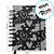 Agenda Permanente Preto com Corações - 160 Folhas - 13x15,1cm - 1 unidade - Rizzo - Imagem 2