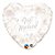 Balão de Festa Microfoil 18" 45cm - Coração Just Married Rosa - 1 unidade - Qualatex Outlet - Rizzo - Imagem 1