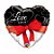 Balão de Festa Microfoil 18" 45cm - Coração Love You - 1 unidade - Qualatex Outlet - Rizzo - Imagem 1
