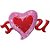 Balão de Festa Microfoil 46" 116cm - Coração I Love U - 1 unidade - Qualatex Outlet - Rizzo - Imagem 1