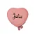 Mini Porta Joias Coração Personalizado - Nome com Borboleta - Rosa - 1 unidade - Rizzo personalizado - Imagem 1